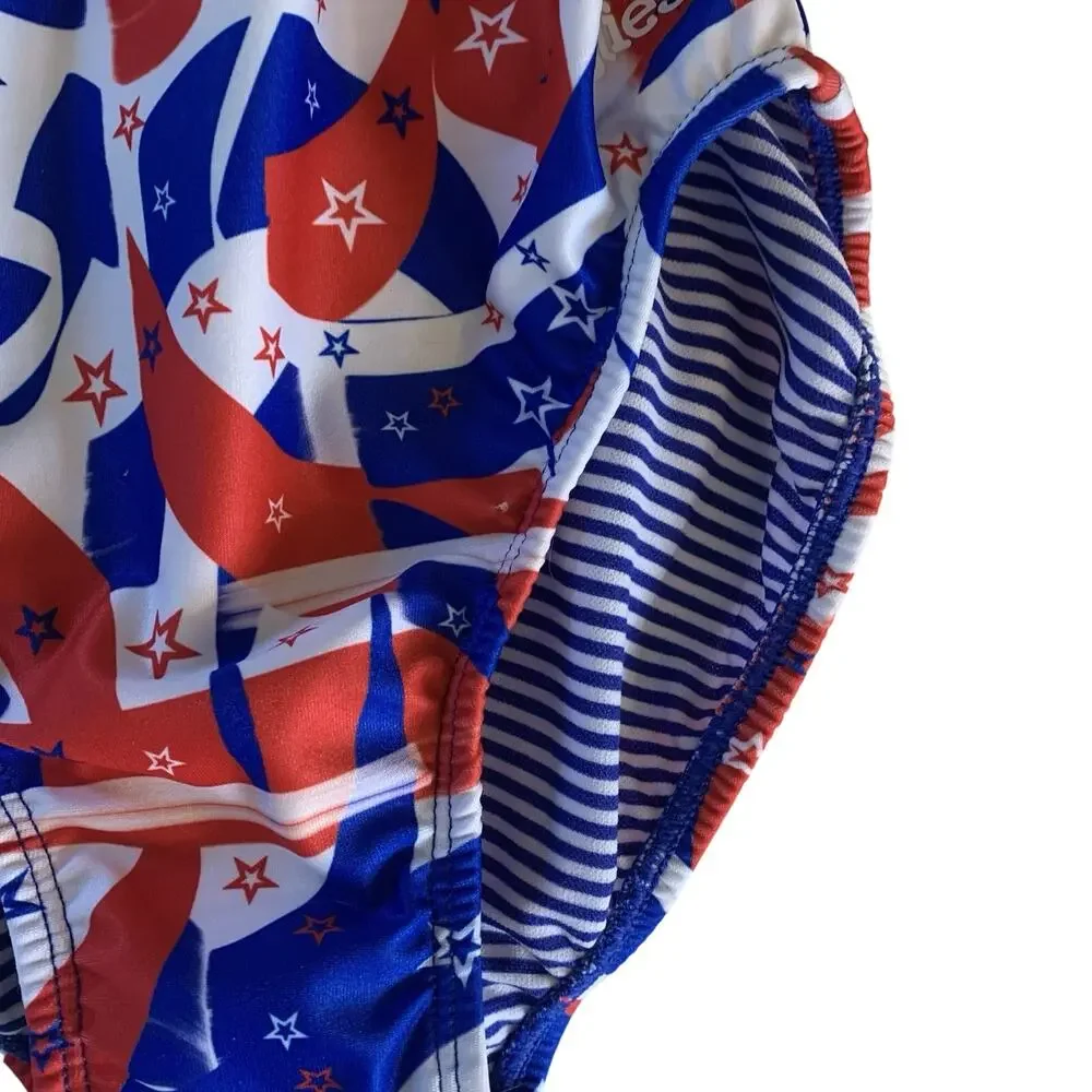 Dolfin Uglies Women's Size 38 Salute V Back Swimsuit MSRP $45 Red, White, & Blue - Picture 8 of 16